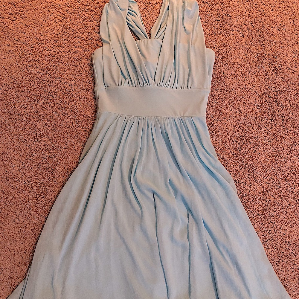White House Black Market convertible light blue dress, size 2